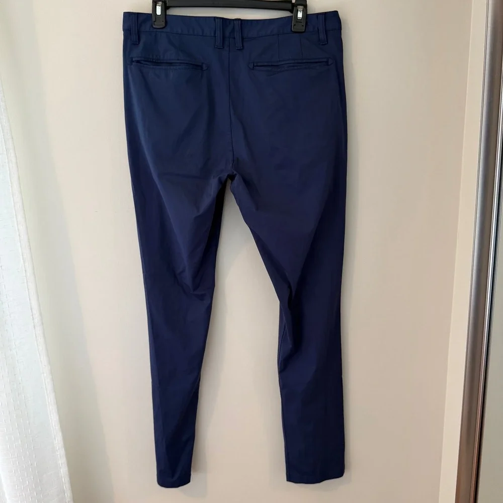 Rhone Commuter Pants Mens 33 Navy Blue Slim Straight Performance Trousers